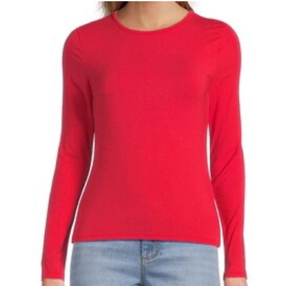 NWT Polo Ralph Lauren Women's Red Long Sleeve Top